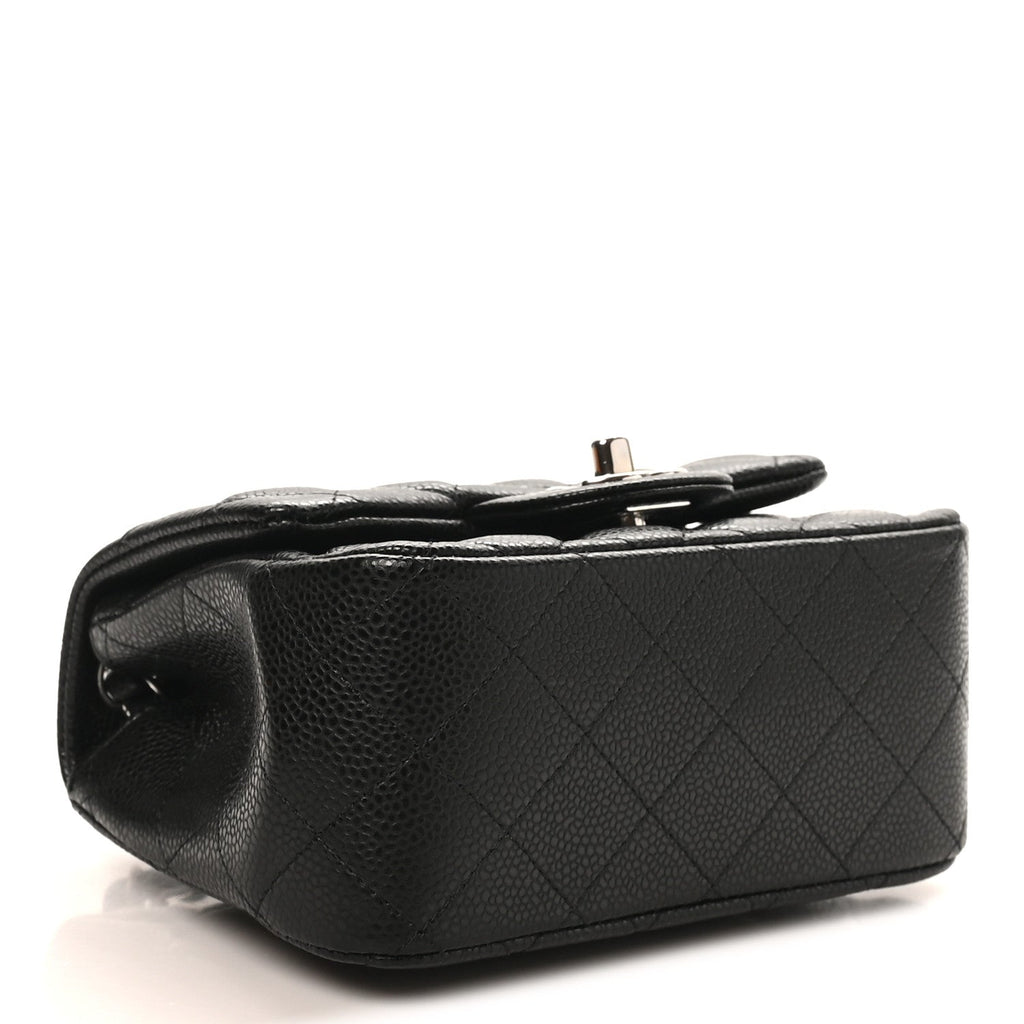 Caviar Quilted Mini Square Flap Black