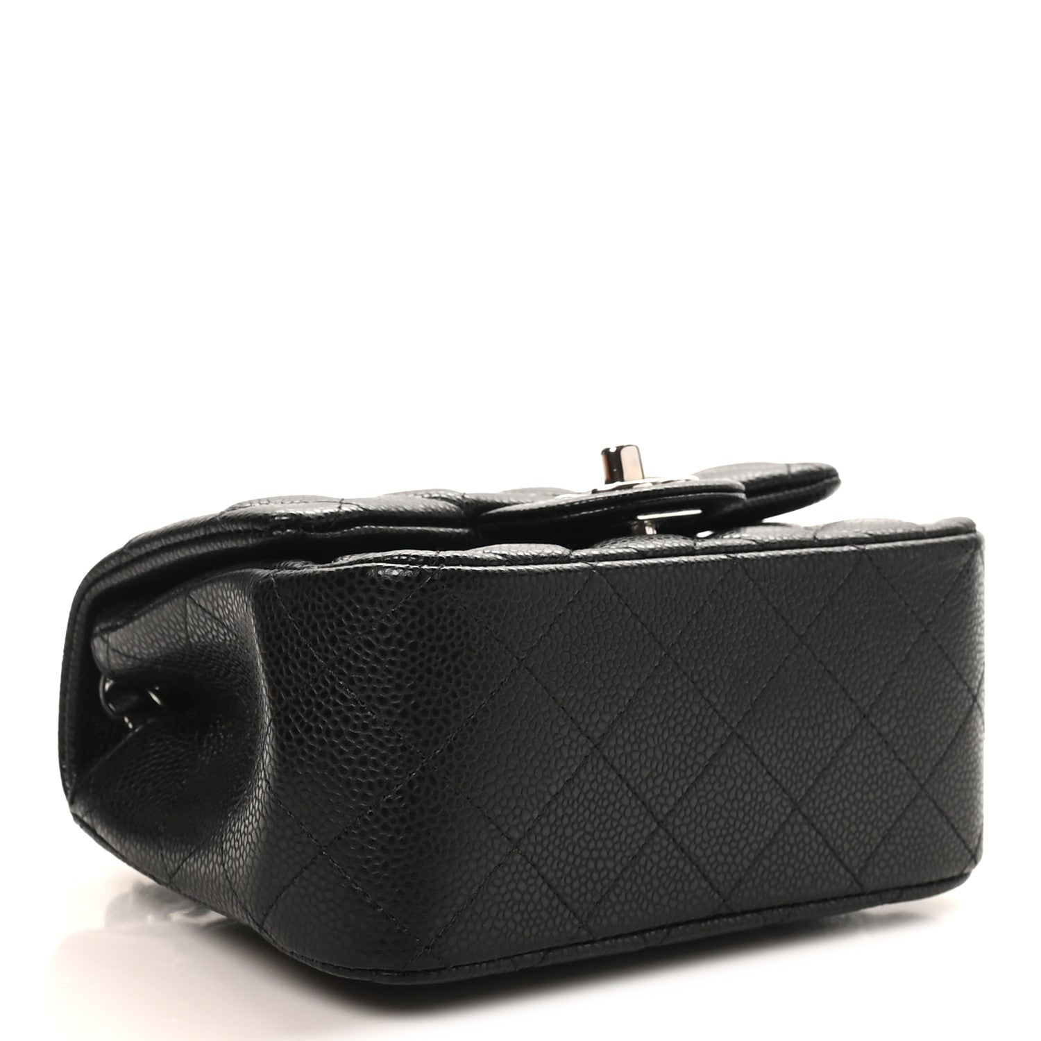 Caviar Quilted Mini Square Flap Black