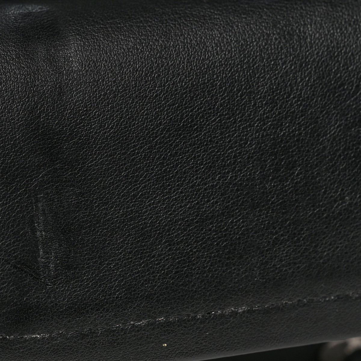 Lambskin Chevron Quilted Medium Double Flap Black
