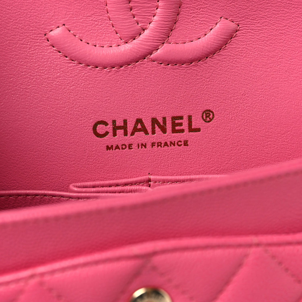 Caviar Quilted Small Double Flap Pink