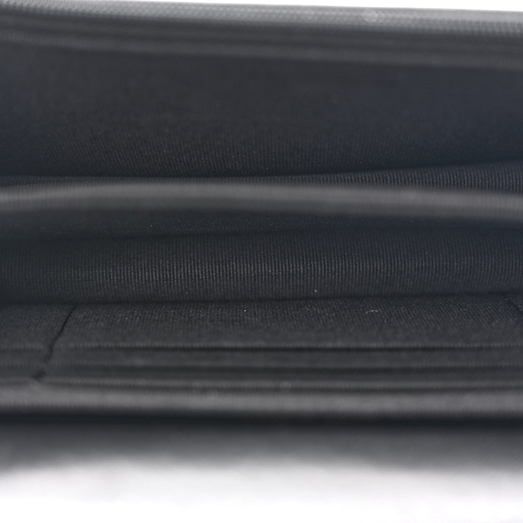 Lambskin Resin Quilted Mini Wallet On Chain WOC Black
