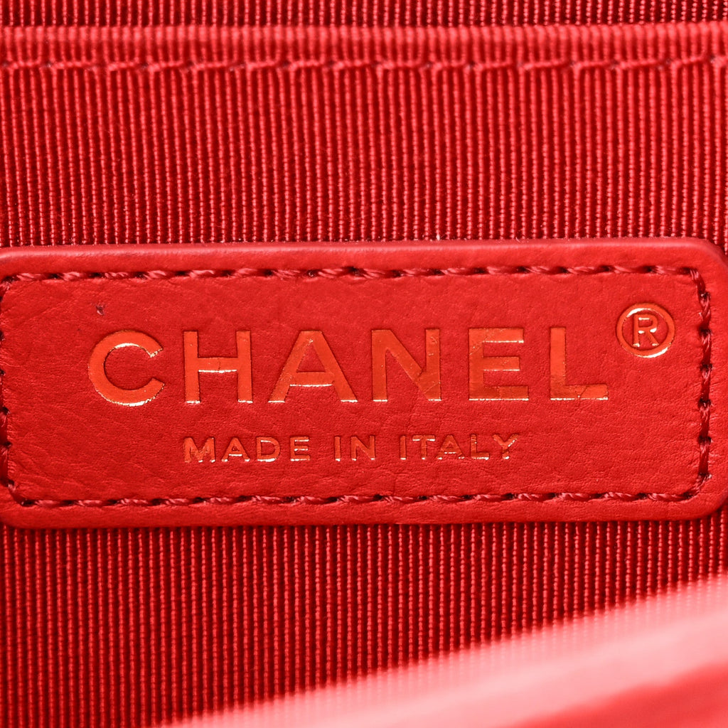 Caviar Quilted Small Boy Flap Red