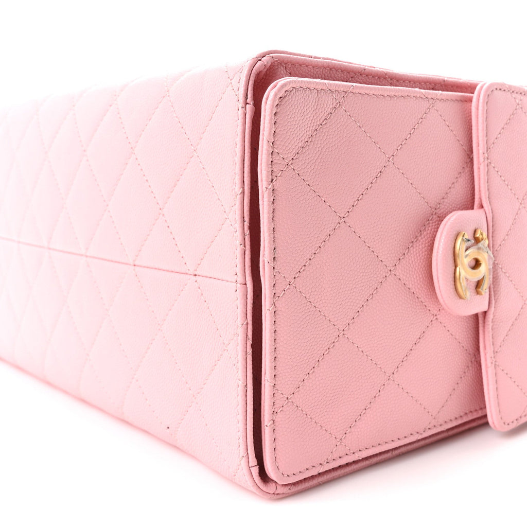 Caviar Quilted Medium Chanel 25 Handbag Light Pink
