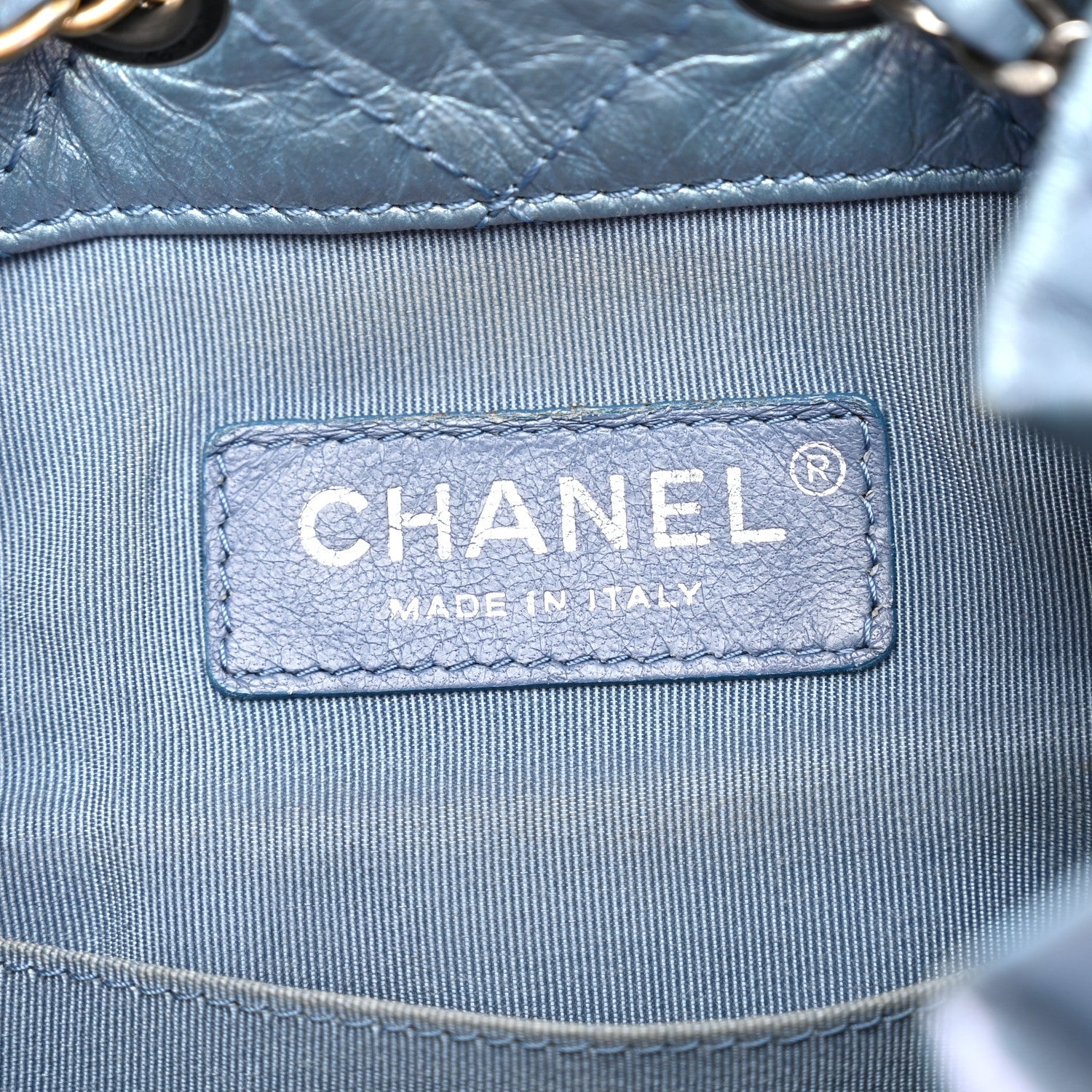 Iridescent Lambskin Calfskin Quilted Gabrielle Backpack Light Purple