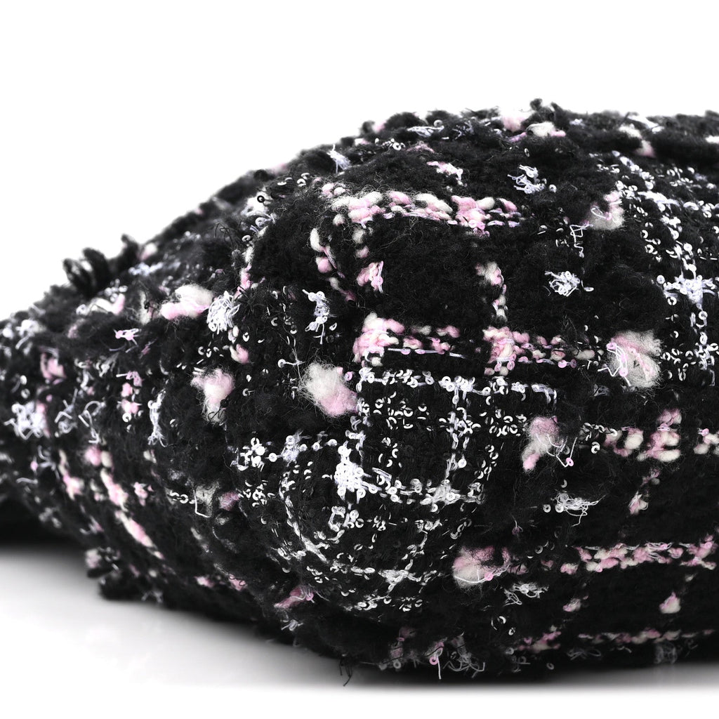 Tweed Patchwork Quilted Small Chanel 22 Black Pink White