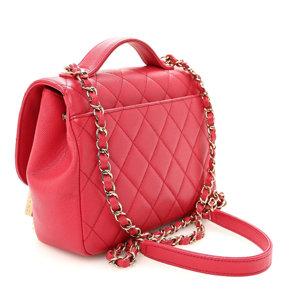Caviar Quilted Medium Business Affinity Flap Pink