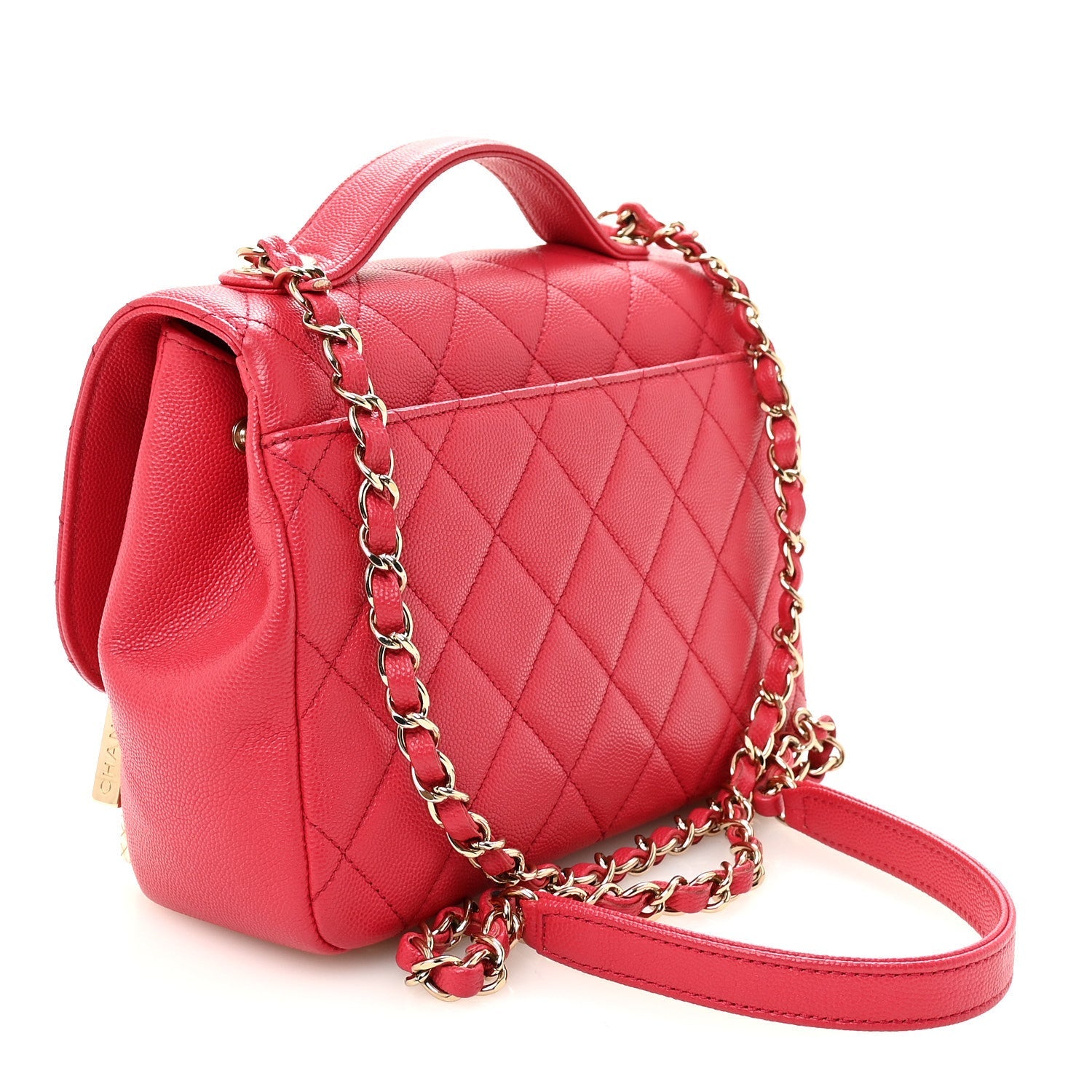 Caviar Quilted Medium Business Affinity Flap Pink