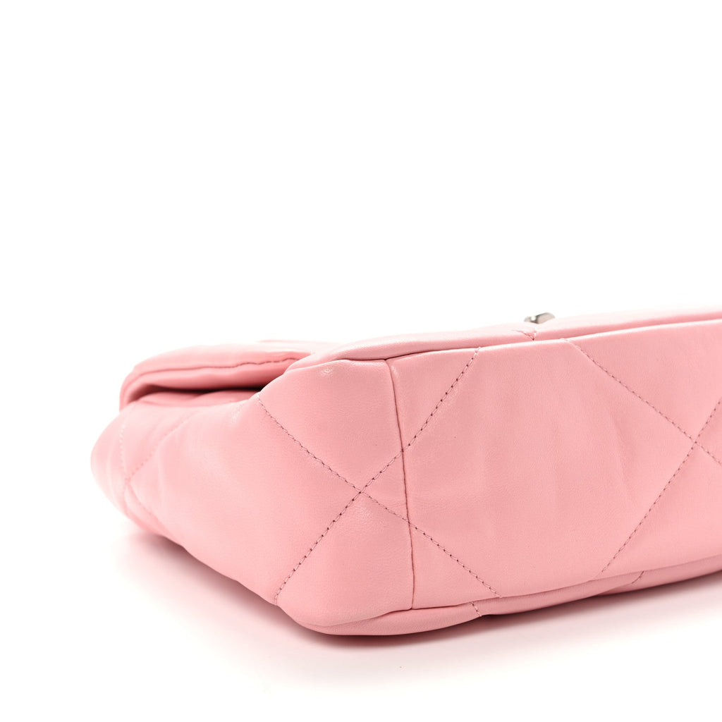 Lambskin Quilted Medium Chanel 19 Flap Light Pink