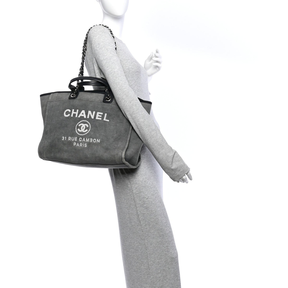 Canvas Medium Deauville Tote Grey