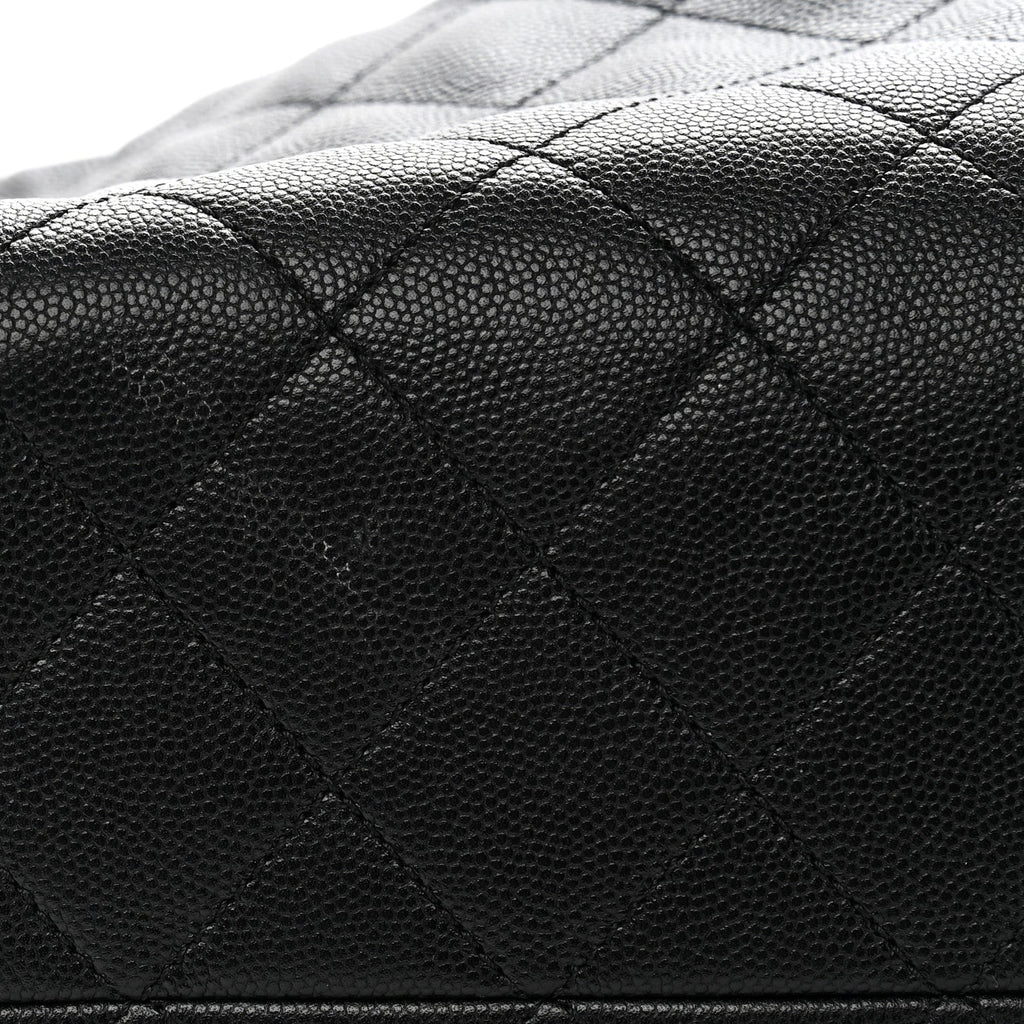 Caviar Quilted Medium Chanel 25 Handbag Black