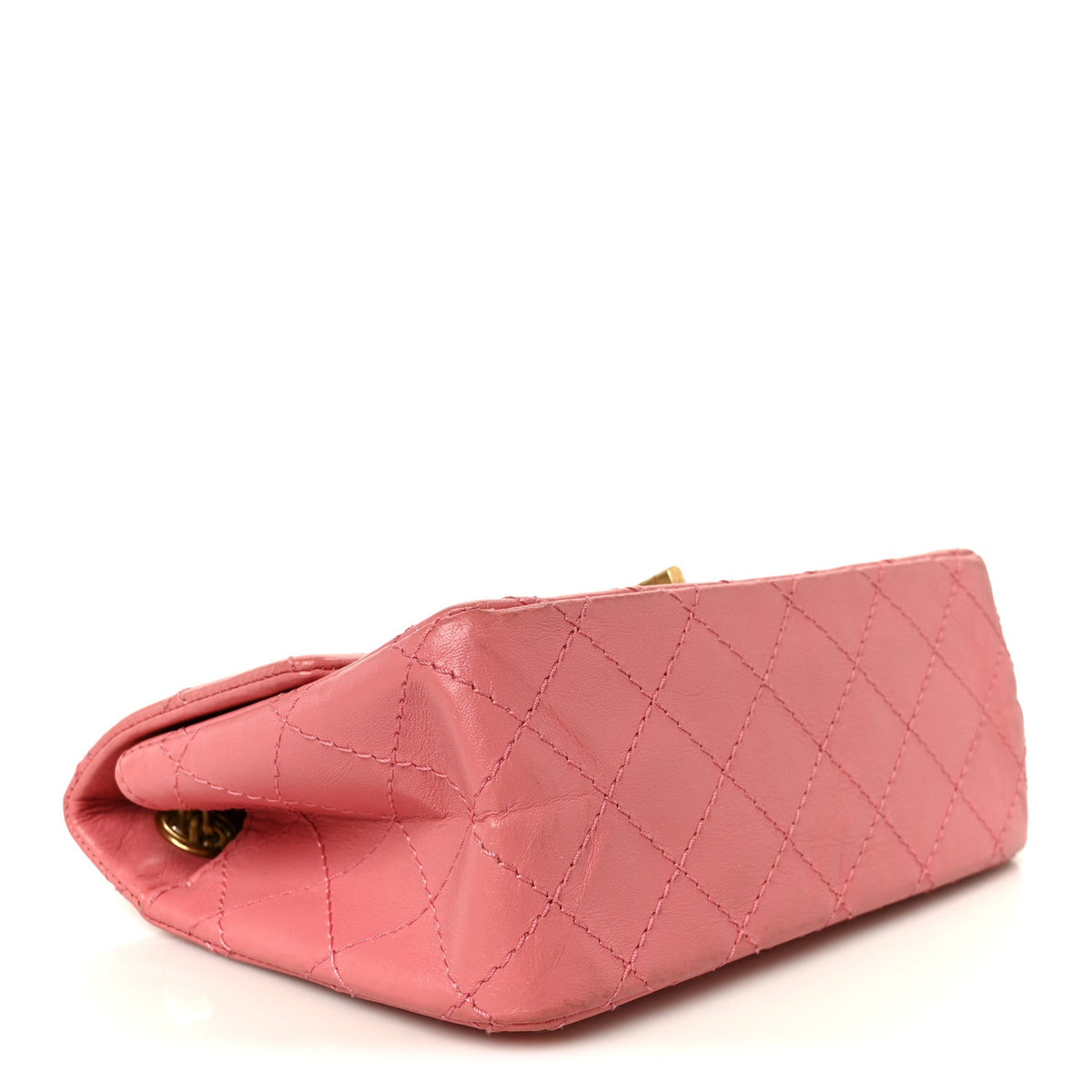 Aged Calfskin Quilted 2.55 Reissue Mini Flap Pink
