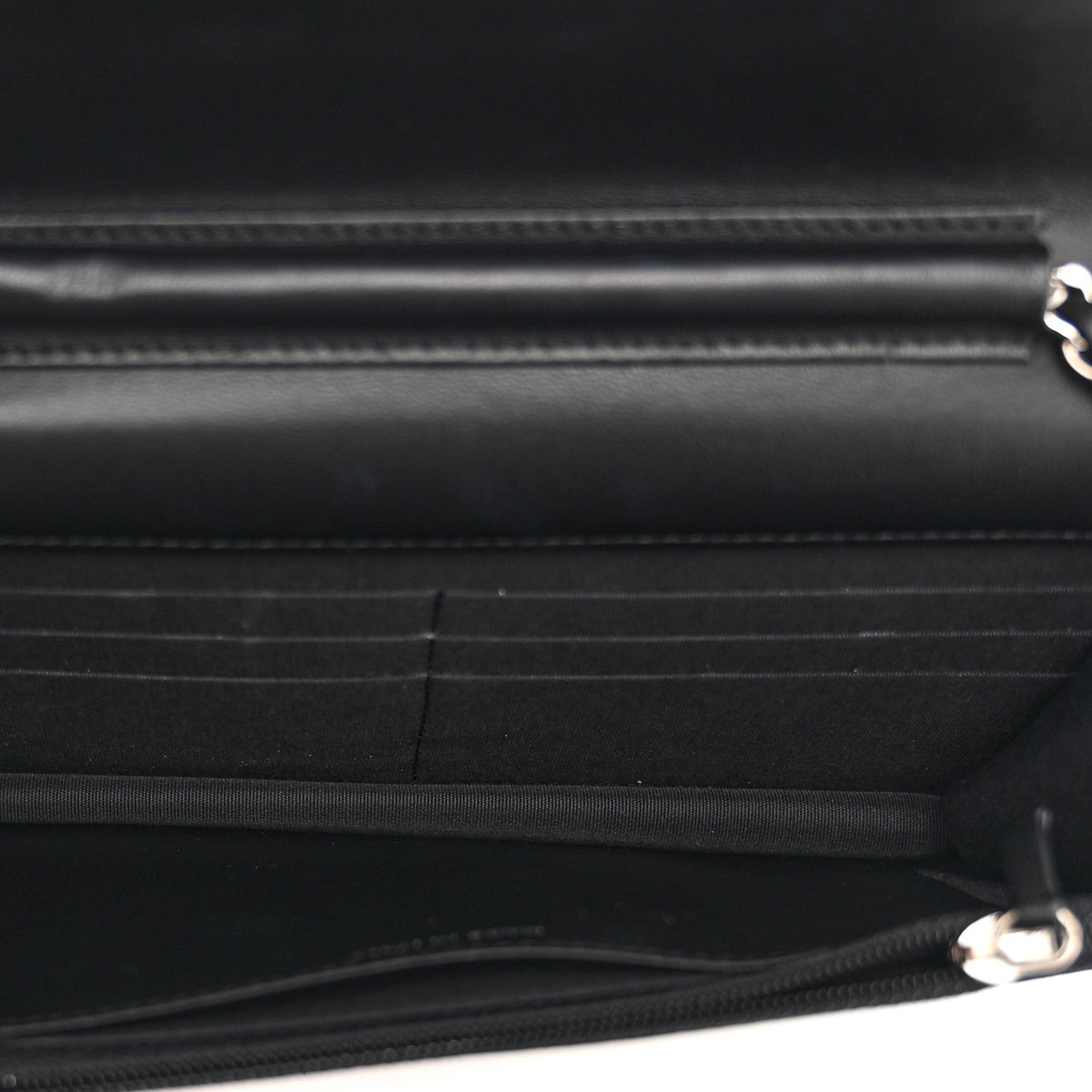 Printed Lambskin Airlines Wallet On Chain WOC White Blue Black