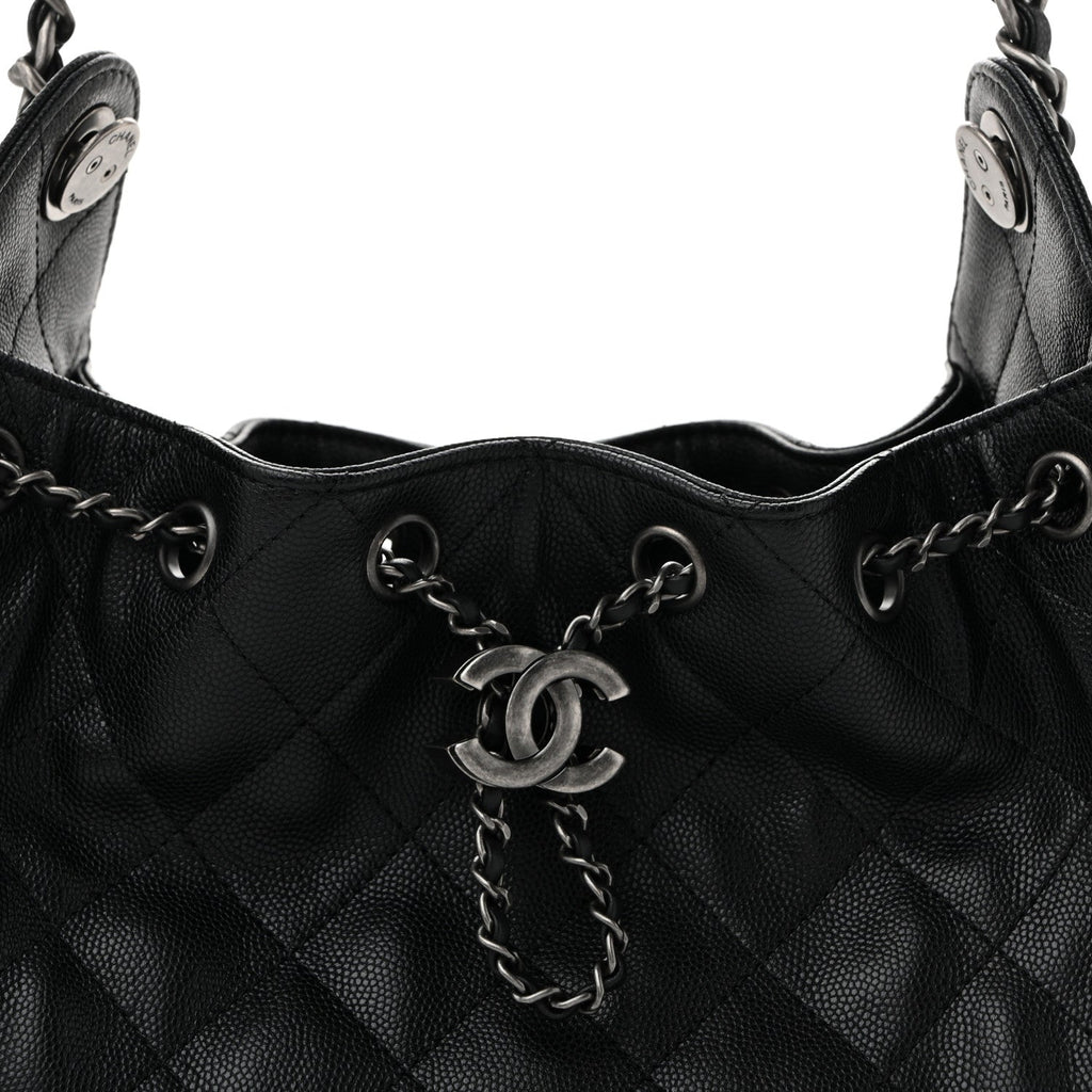 Caviar Quilted Mini Chanel 25 Handbag Black