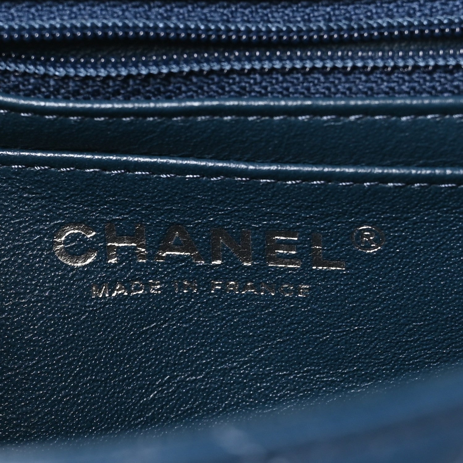 Lambskin Quilted Mini Square Flap Navy