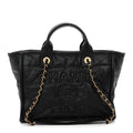 Calfskin Small Deauville Tote Black
