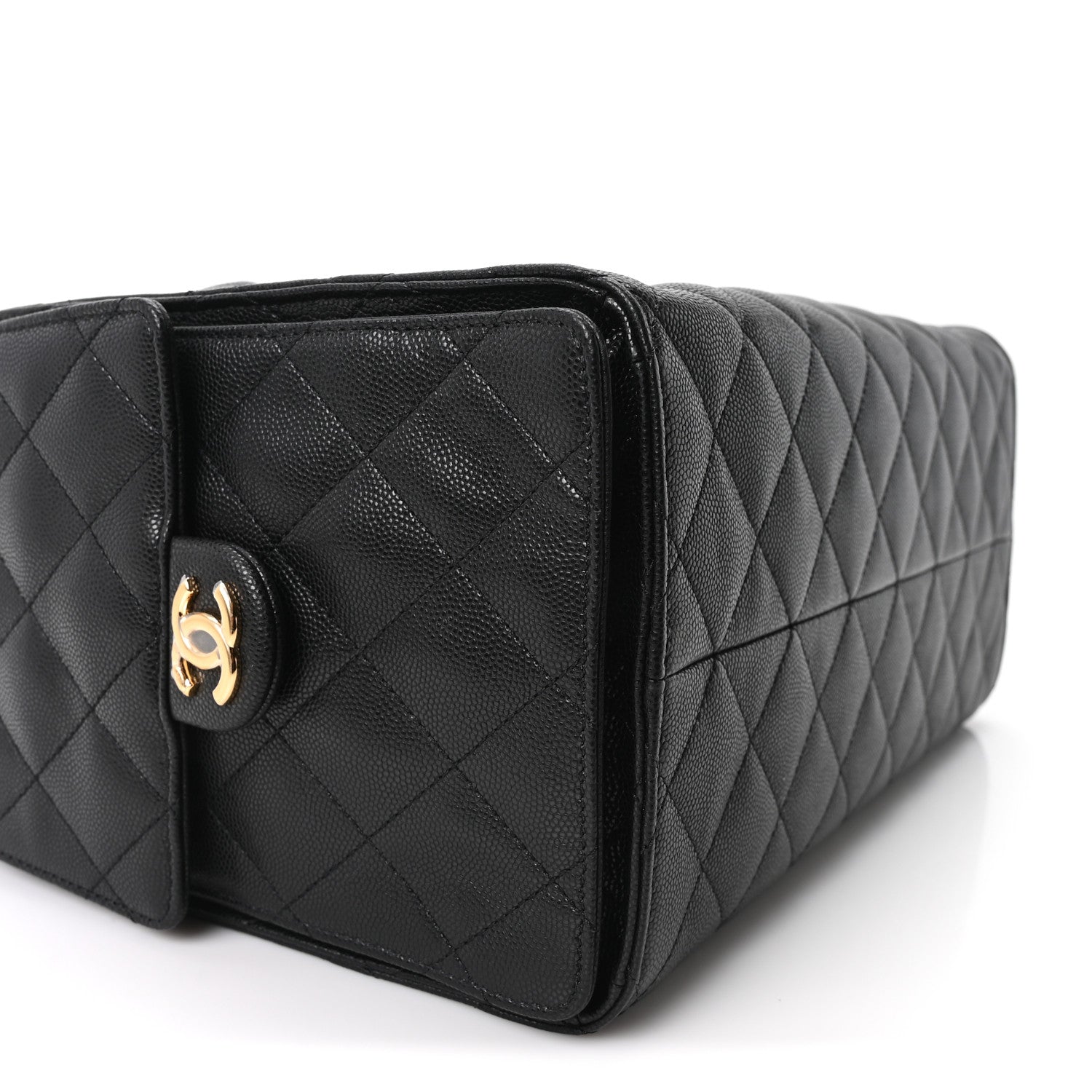 Caviar Quilted Medium Chanel 25 Handbag Black