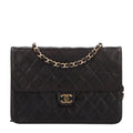 Lambskin Medium Double Flap Dark Brown
