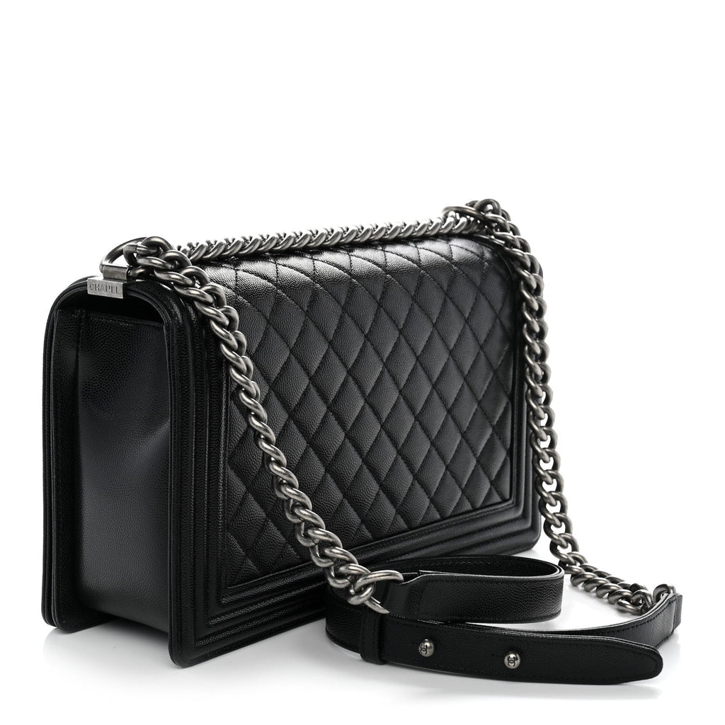 Caviar Quilted New Medium Boy Flap Black