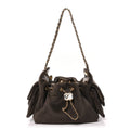 Pony Hair Mini Chanel 25 Handbag Dark Khaki
