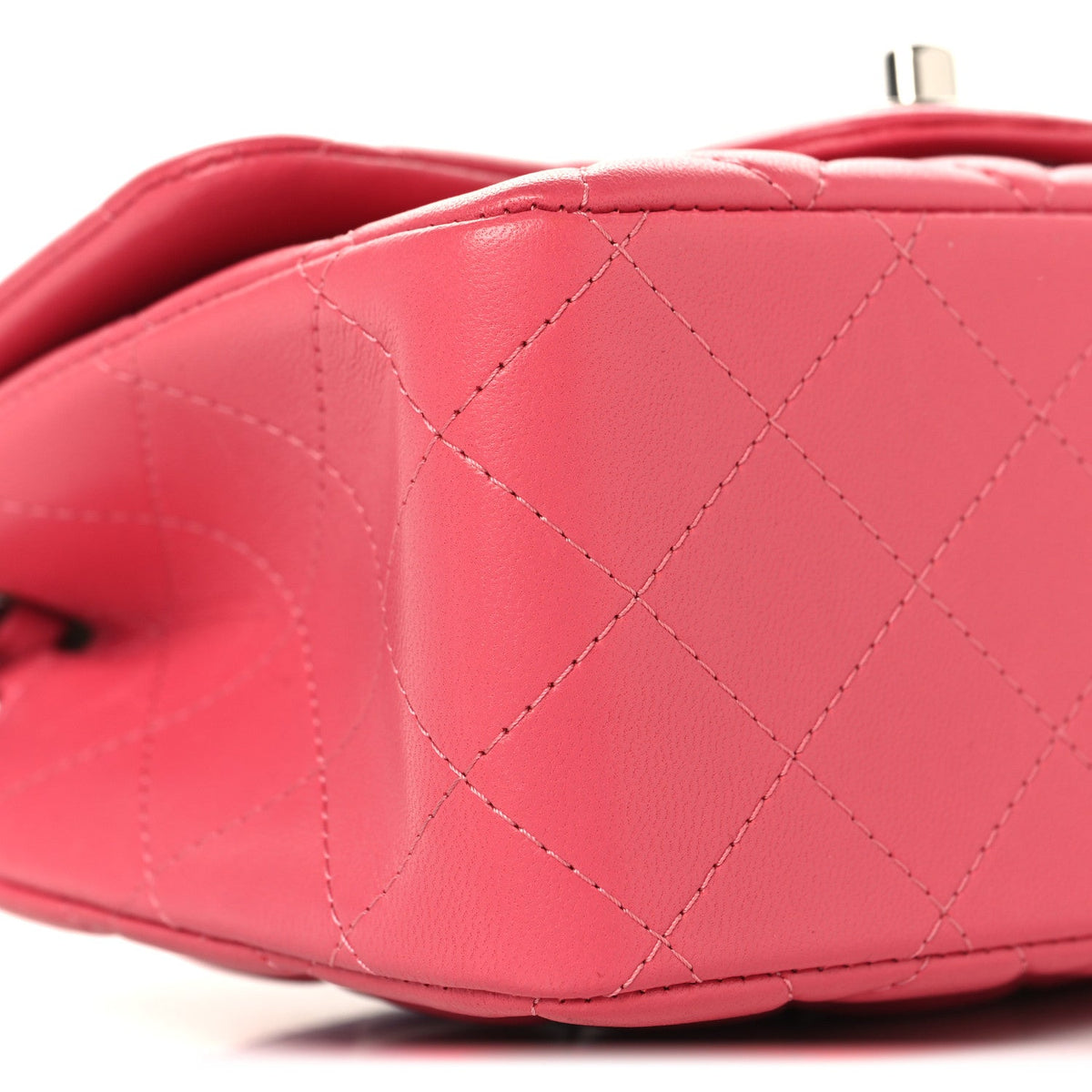 Lambskin Quilted Mini Square Flap Pink