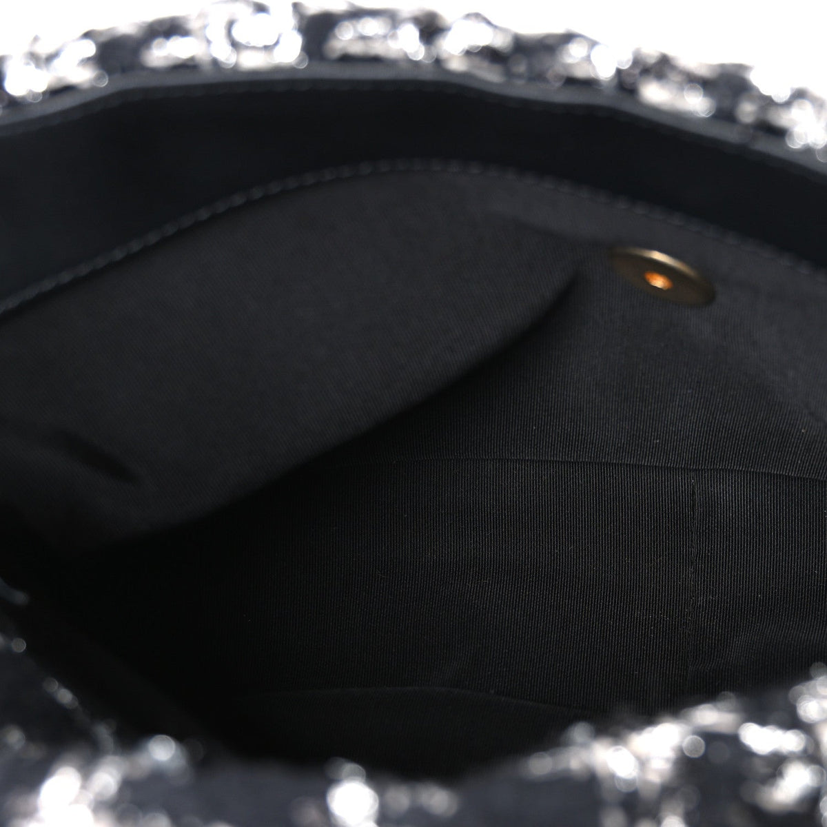 Tweed Quilted Large Chanel 19 Flap Black Silver Ecru