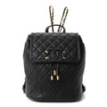 Caviar Quilted Filigree Backpack Black