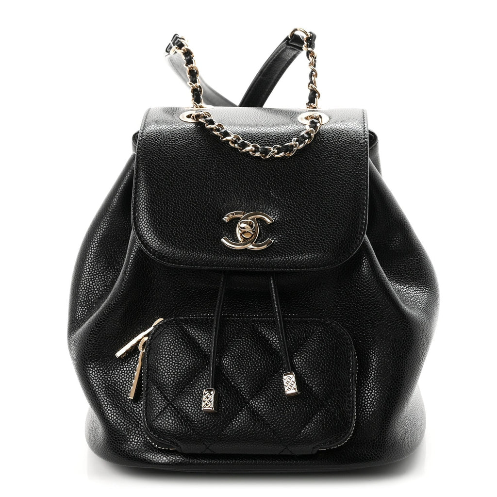 Caviar Quilted Mini Business Affinity Backpack Black