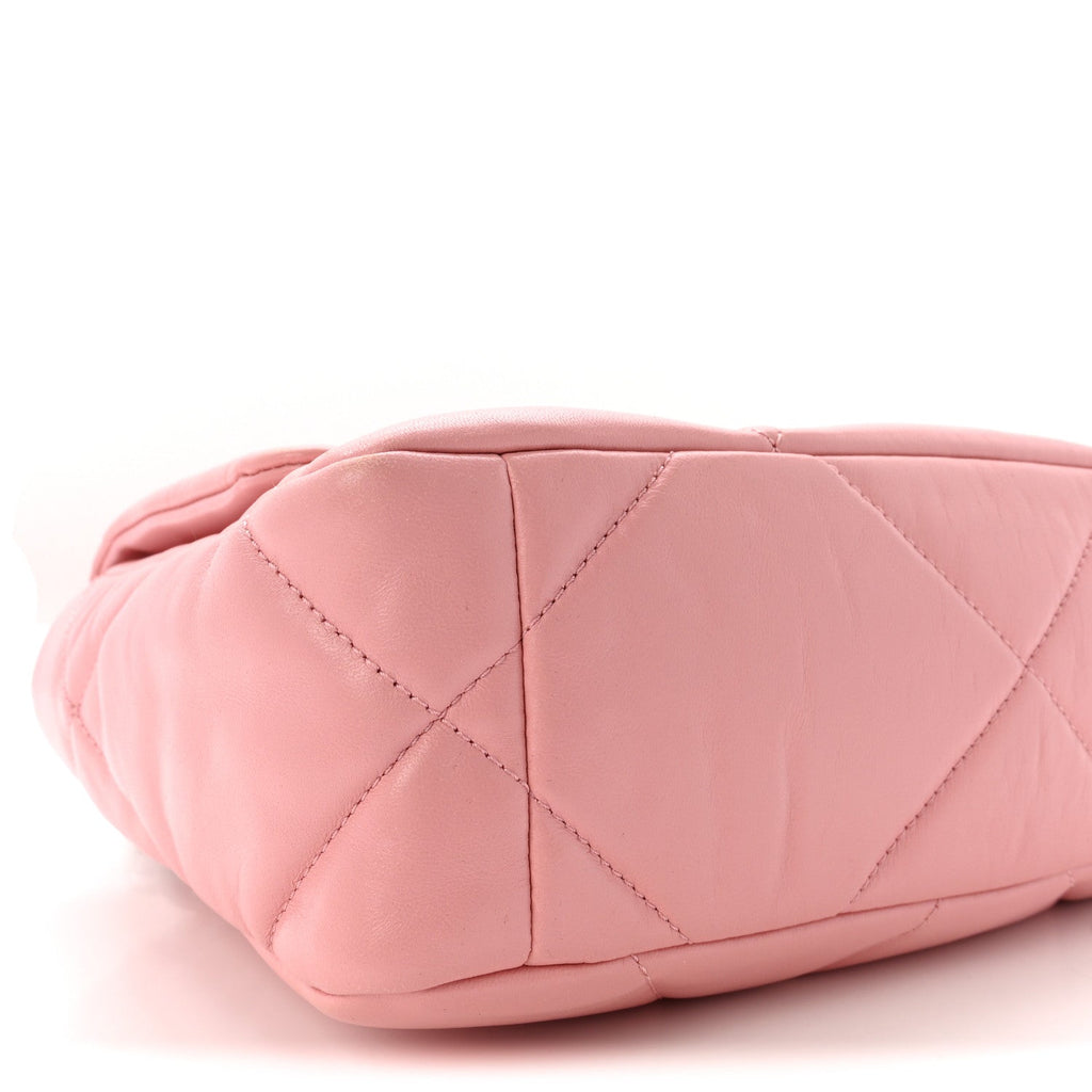 Lambskin Quilted Medium Chanel 19 Flap Light Pink