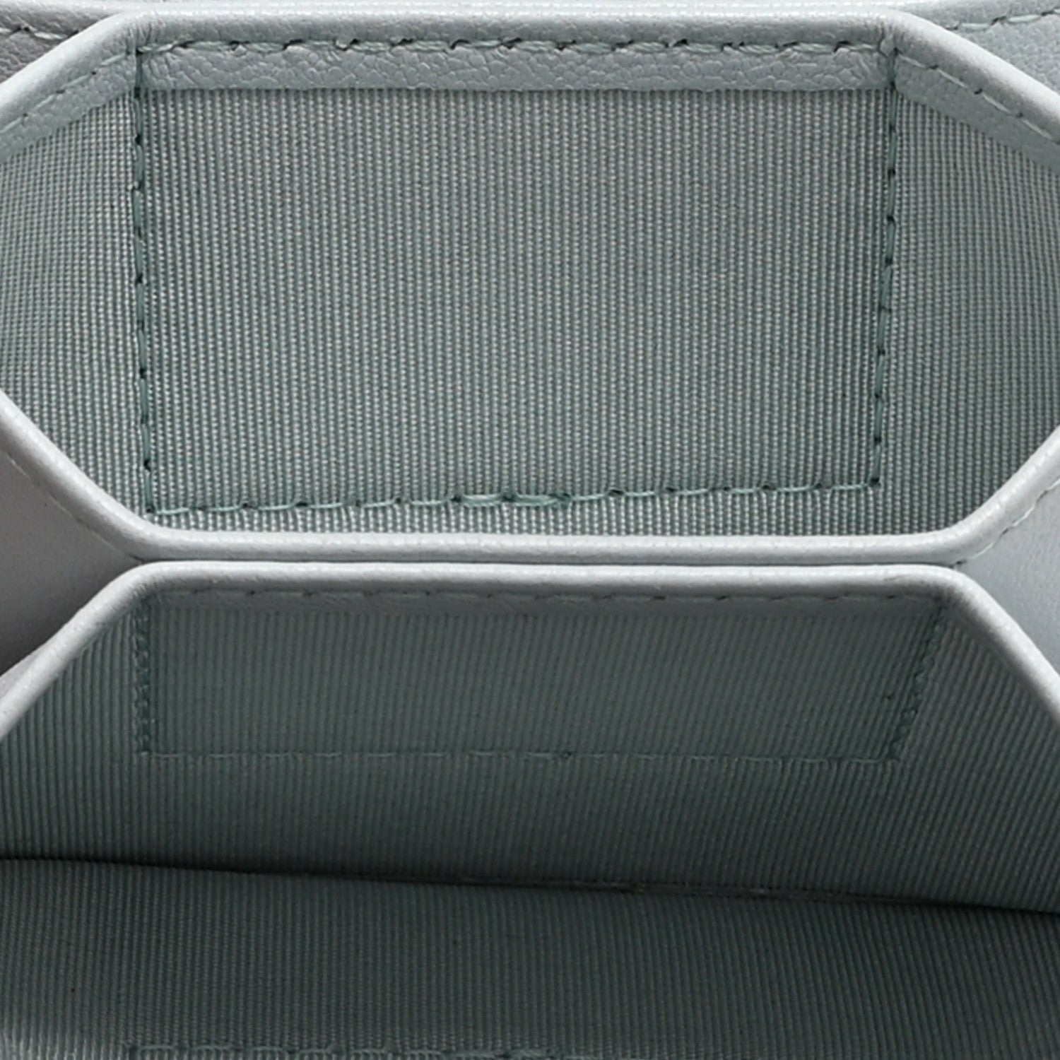 Lambskin Quilted Chanel 19 Flap Card Holder With Chain Light Blue