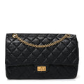 Aged Calfskin Quilted 2.55 Reissue 226 Flap Black