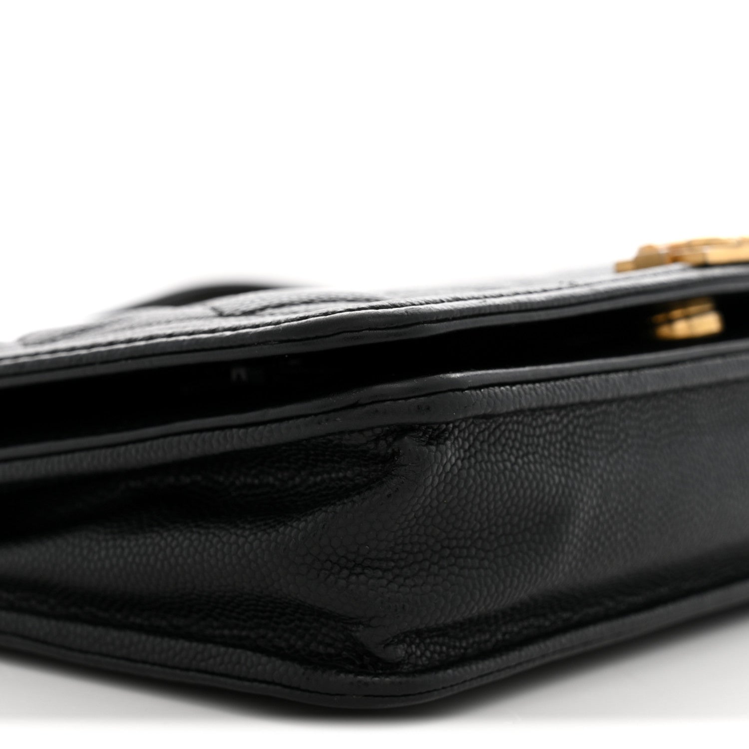Caviar Quilted Boy Wallet On Chain WOC Black