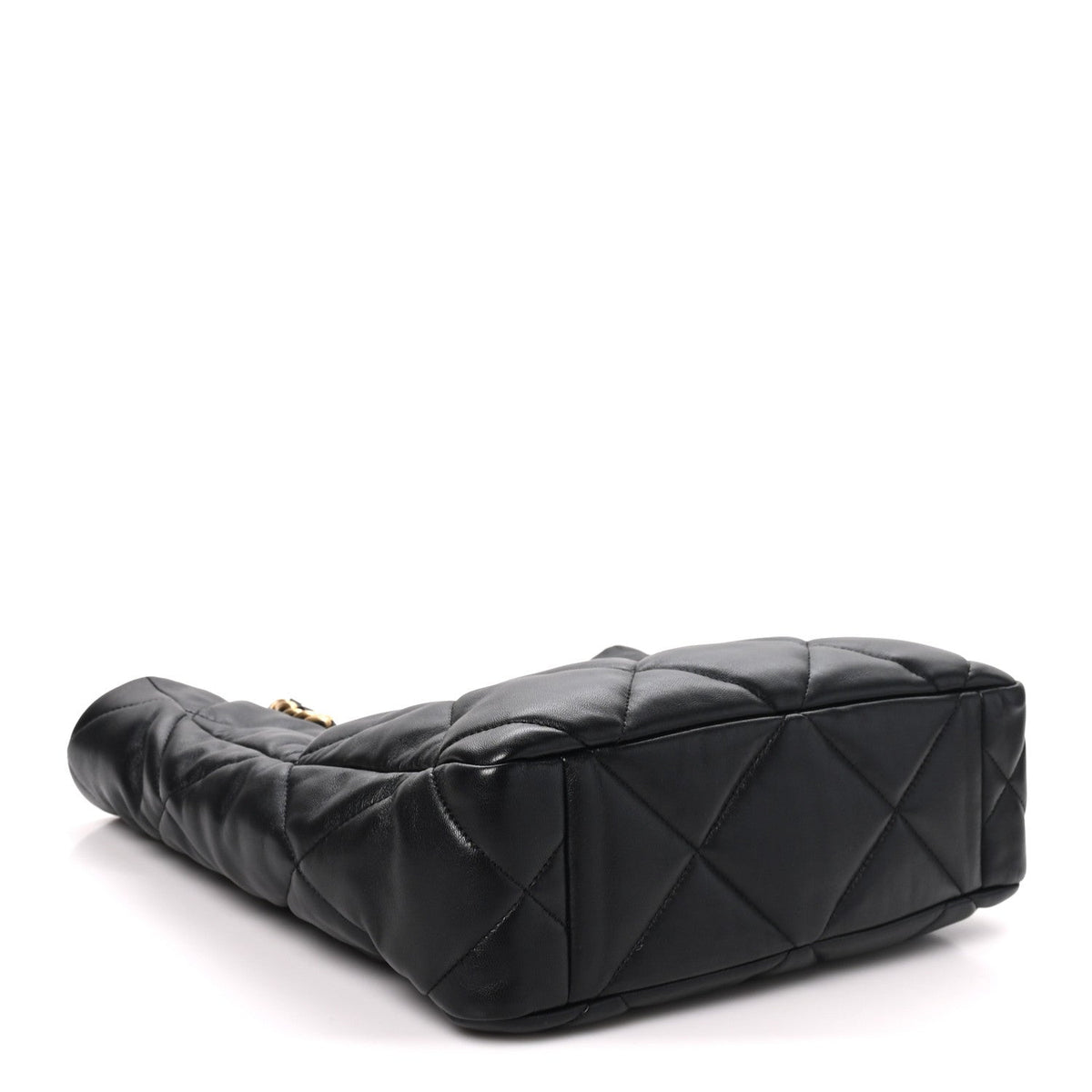 Lambskin Quilted Chanel 19 Shopping Bag Black