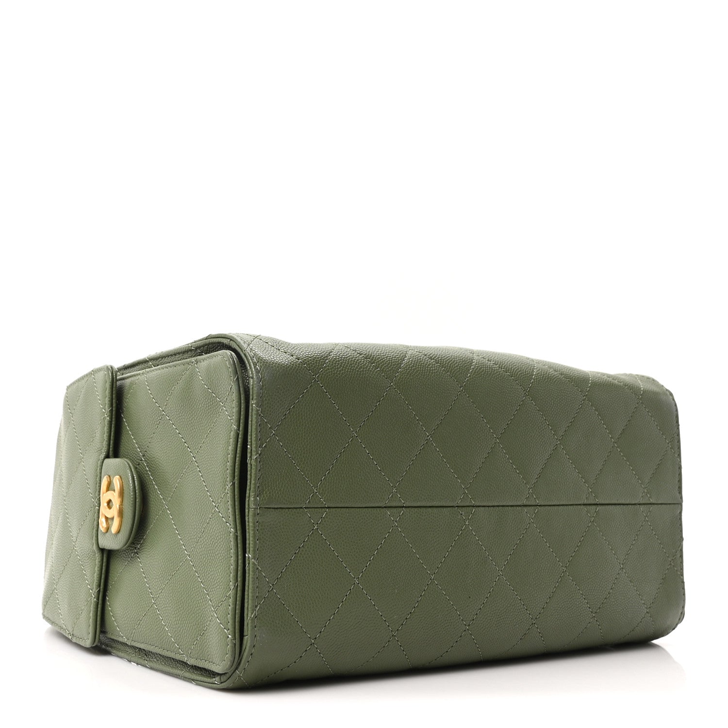 Caviar Quilted Small Chanel 25 Handbag Khaki