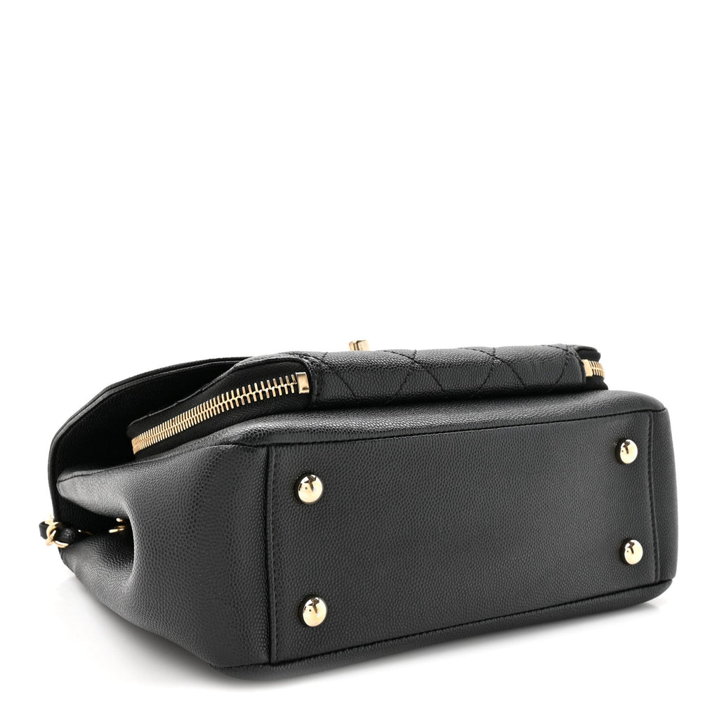 Caviar Quilted Medium Business Affinity Flap Black