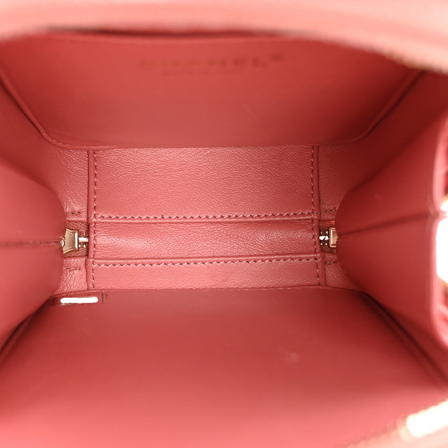 Caviar Quilted CC North South Filigree Vanity Case Pink