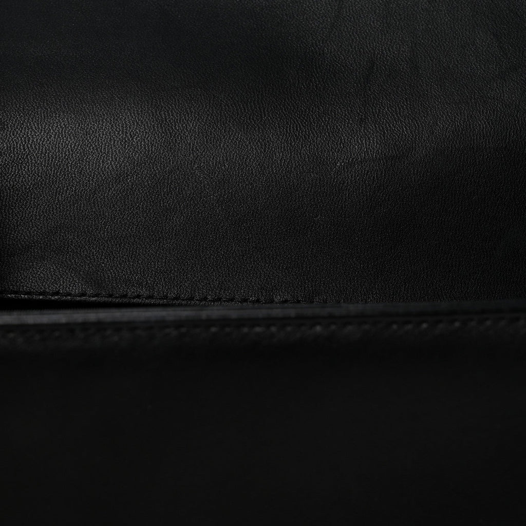 Lambskin Quilted Medium Boy Flap Black
