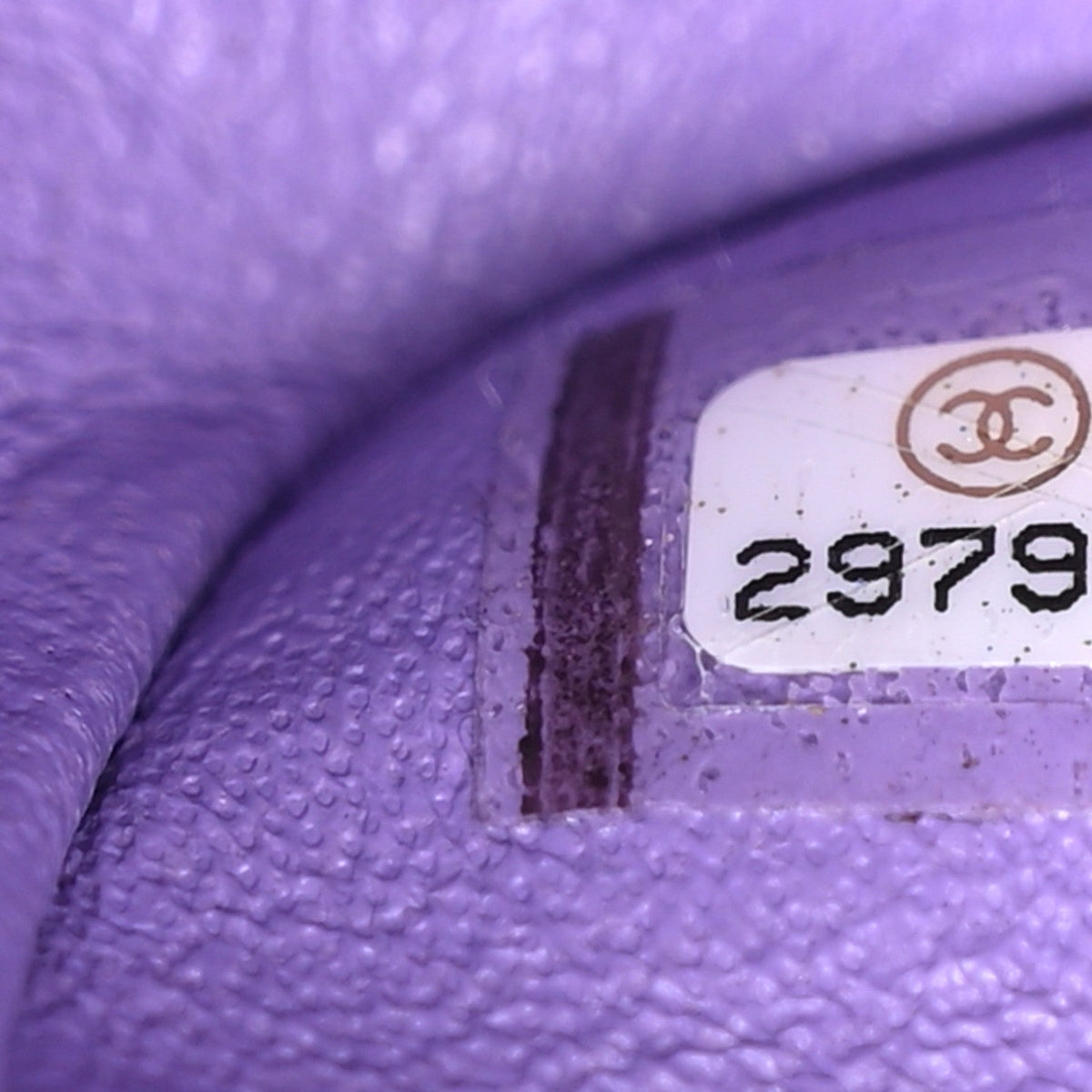 Caviar Quilted Small Double Flap Purple