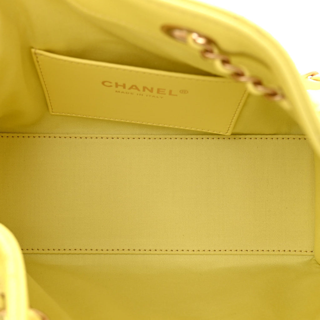 Caviar Quilted Mini Chanel 25 Handbag Light Yellow