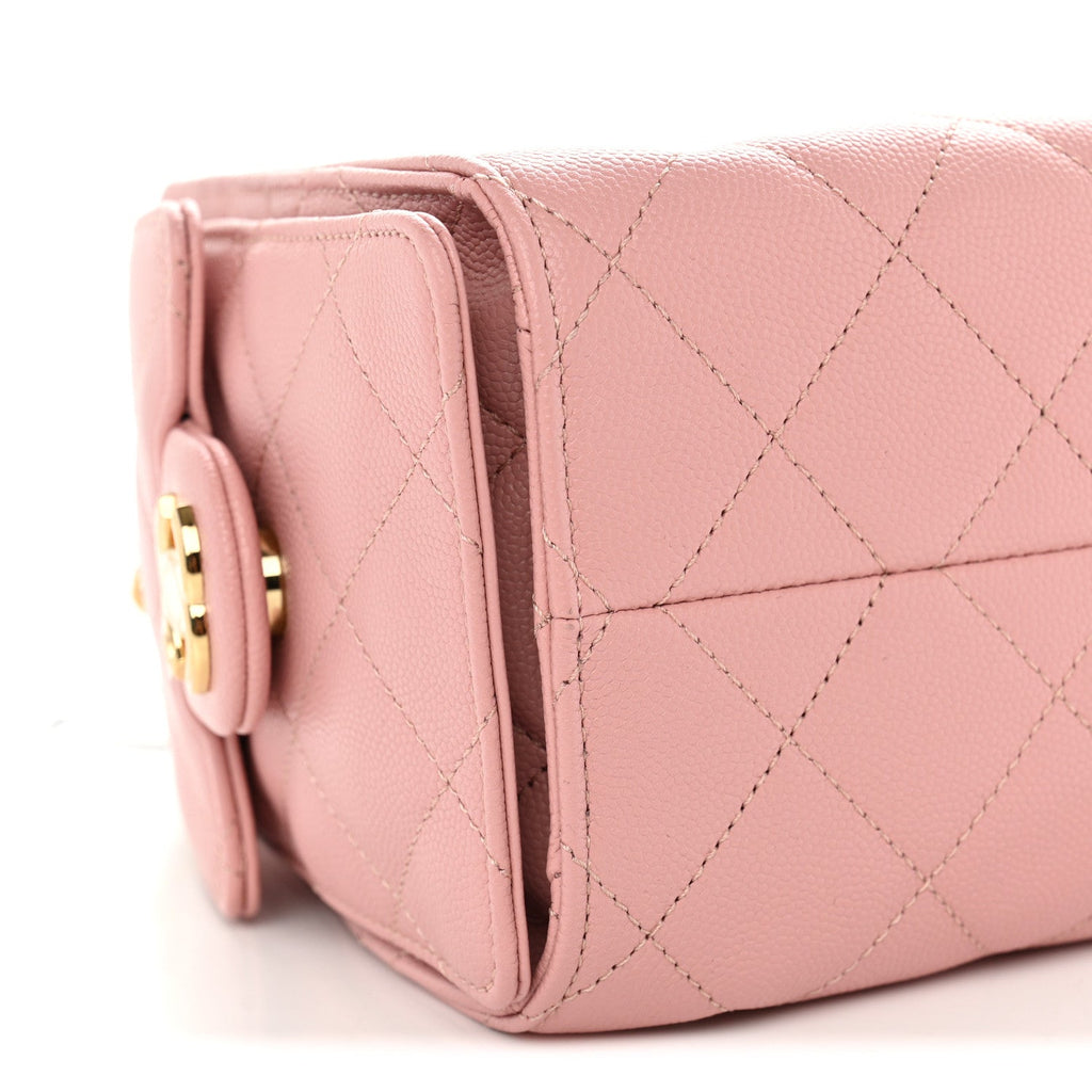 Caviar Quilted Mini Chanel 25 Handbag Light Pink