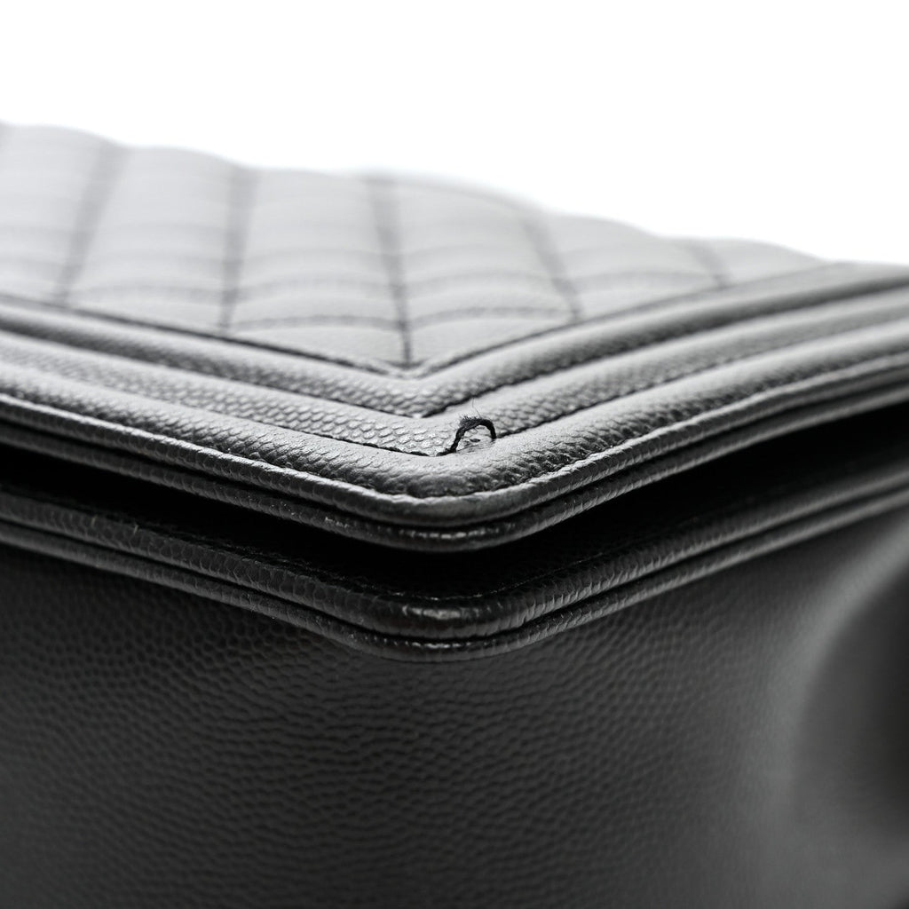 Lambskin Quilted New Medium Boy Flap Black