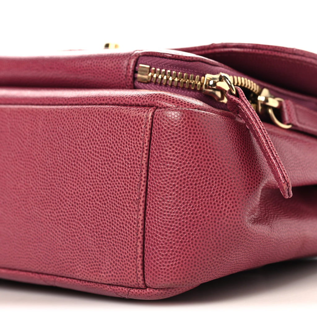 Caviar Quilted Medium Business Affinity Flap Pink