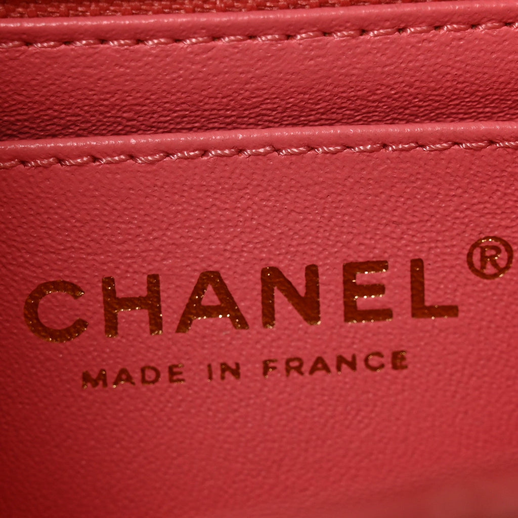 Aged Calfskin Quilted 2.55 Reissue Mini Flap Coral