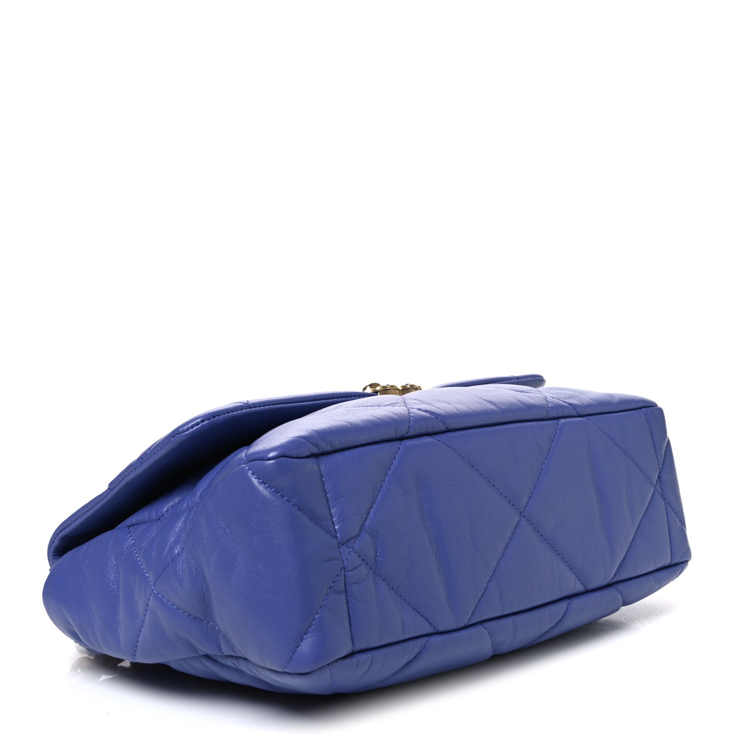 Lambskin Quilted Large Chanel 19 Flap Purple