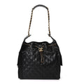 Caviar Quilted Medium Chanel 25 Handbag Black