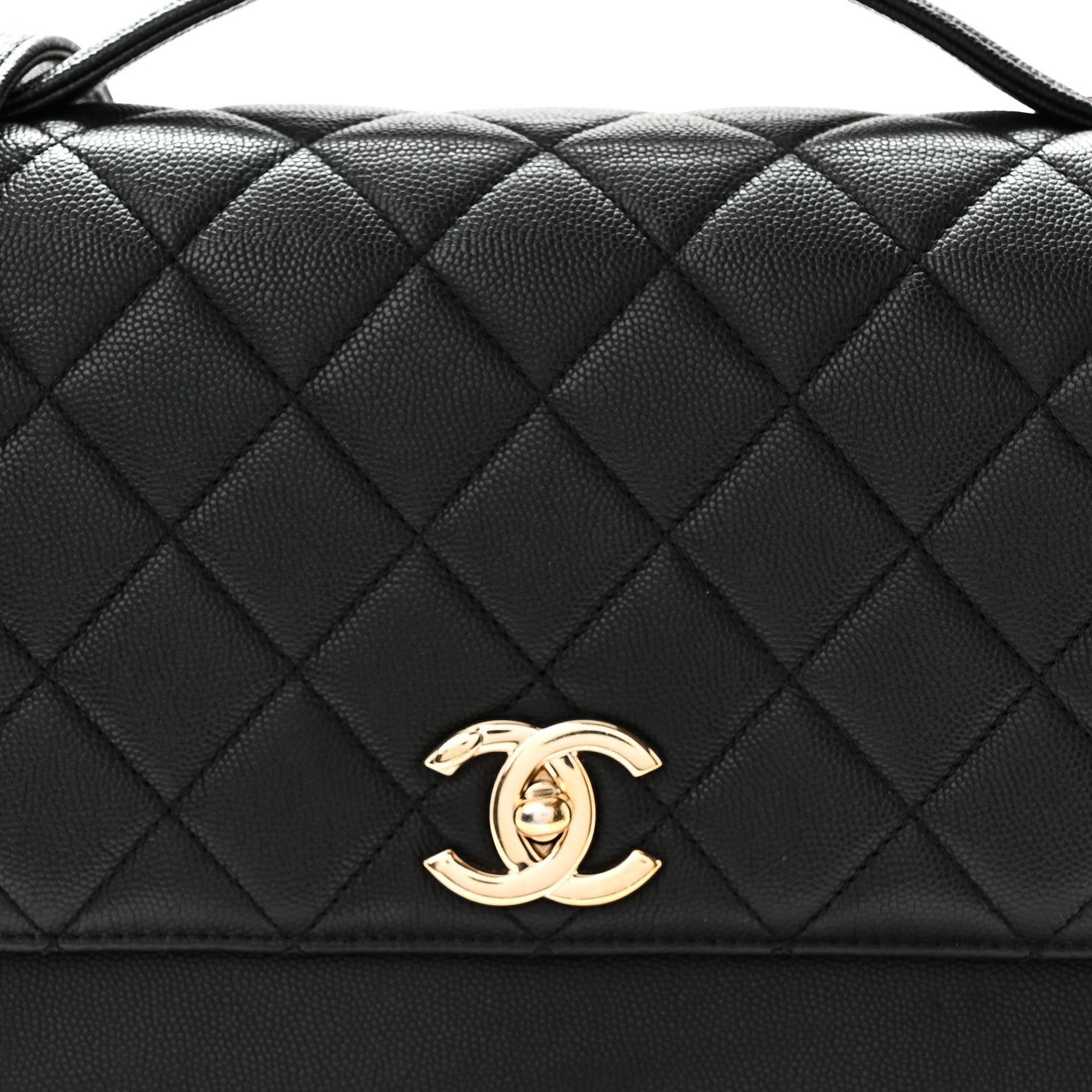 Caviar Quilted Large Business Affinity Flap Black Black