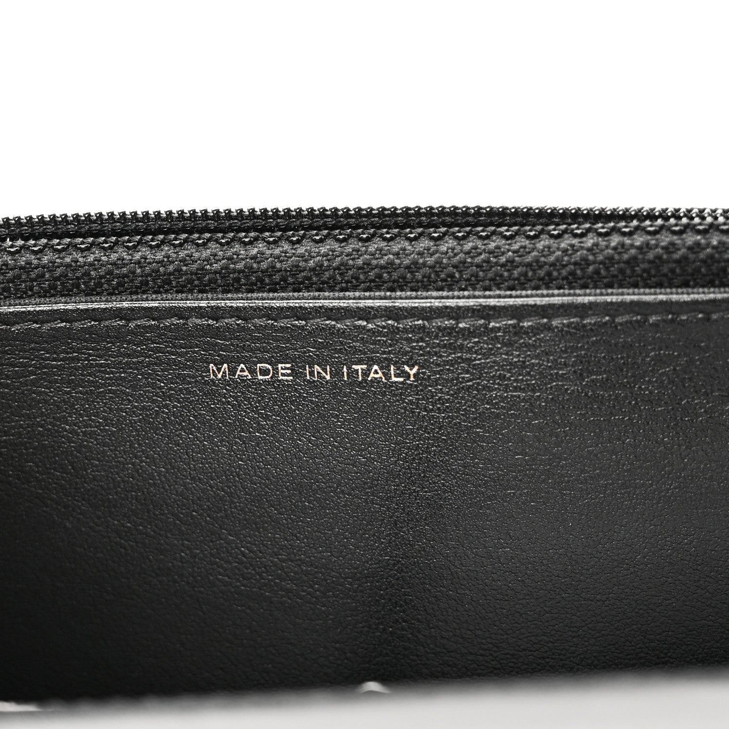 Calfskin Elaphe Double Chevron Mini Wallet On Chain WOC Black Black