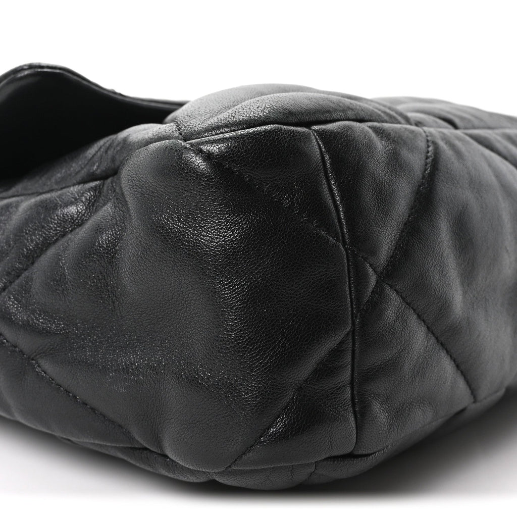 Lambskin Quilted Large Chanel 19 Flap Black