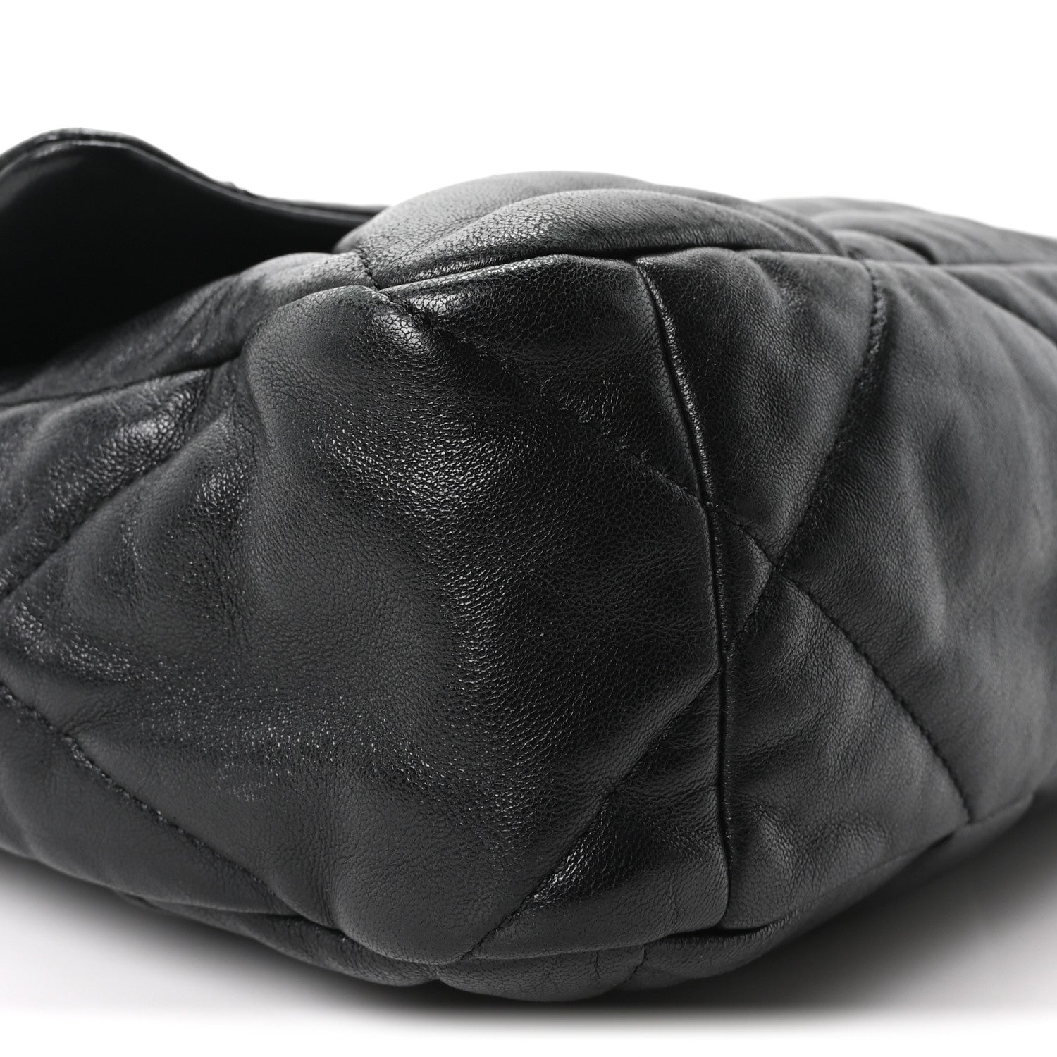 Lambskin Quilted Large Chanel 19 Flap Black