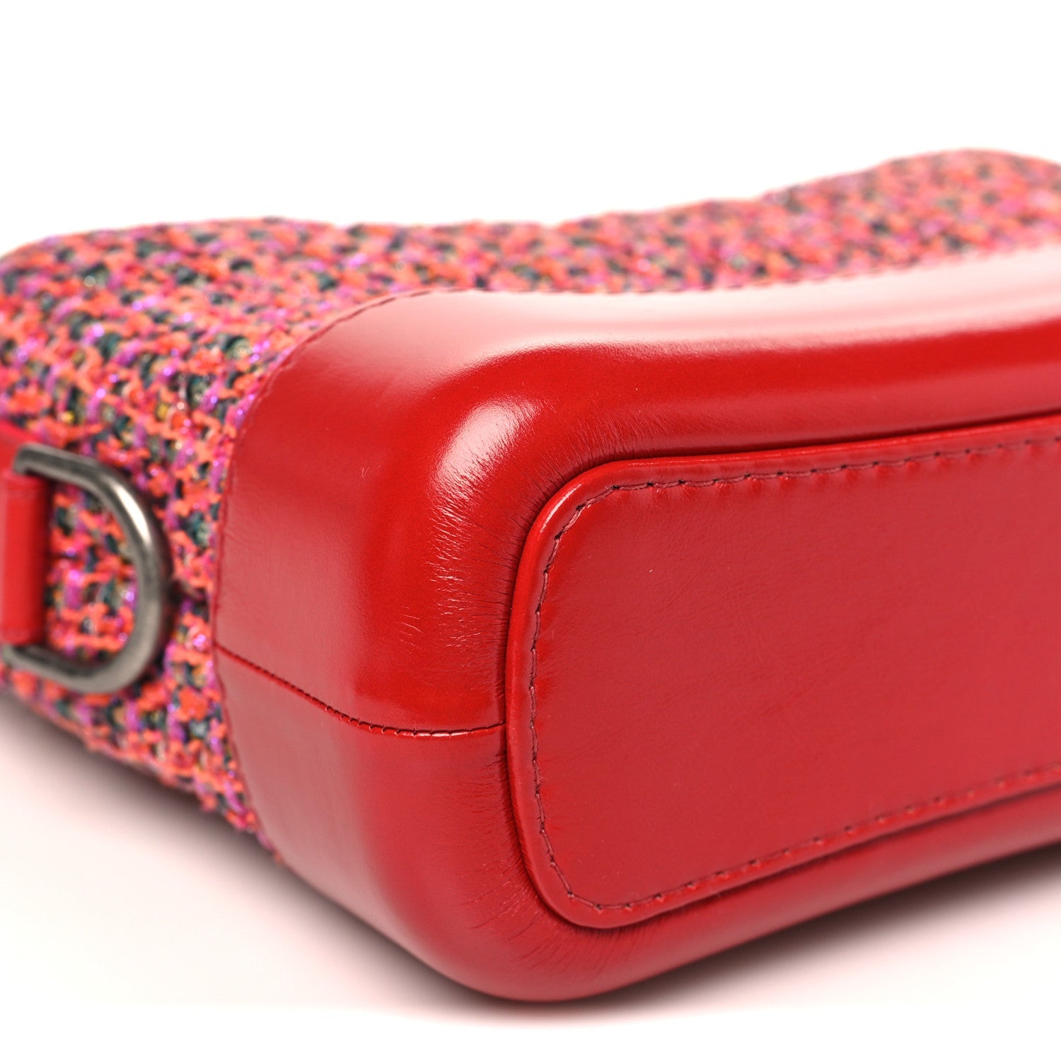Tweed Calfskin Small Gabrielle Hobo Red Multicolor