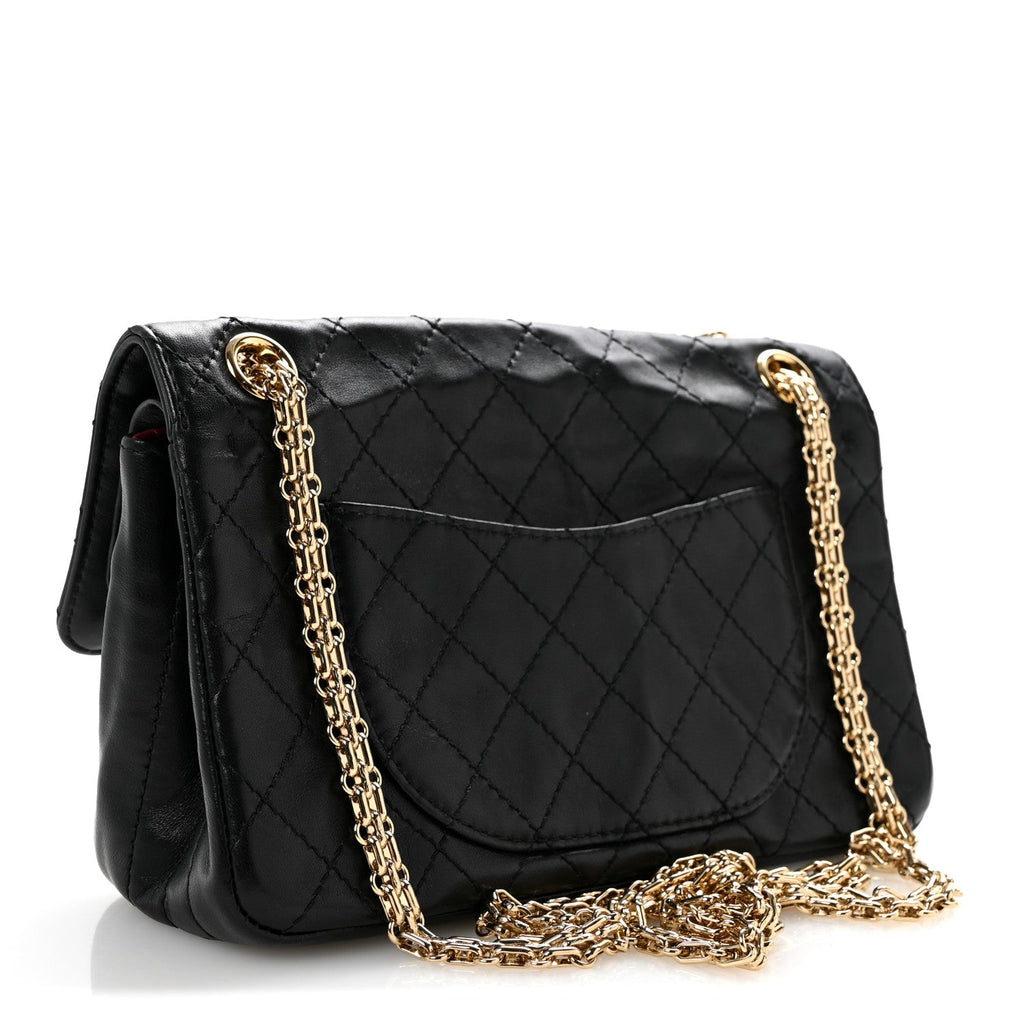 Lambskin Quilted Crush 2.55 Reissue 225 Flap Black